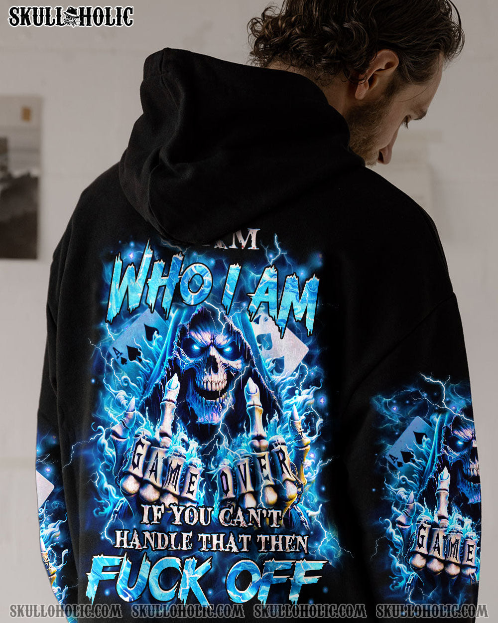 BLISSCORNERS I AM WHO I AM SKULL REAPER ALL OVER PRINT
