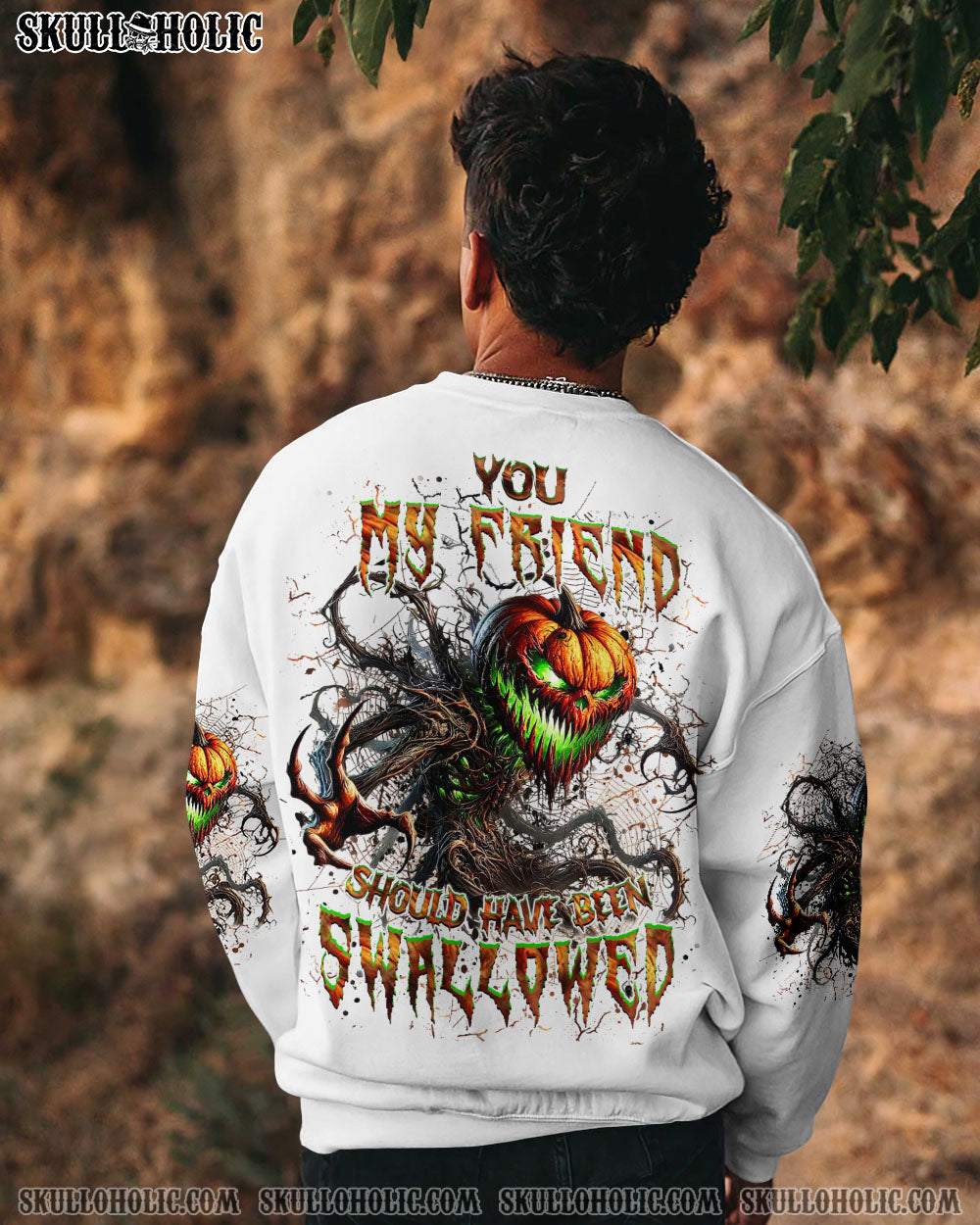 BLISSCORNERS YOU MY FRIEND SHOULD HAVE BEEN SWALLOWED HALLOWEEN ALL OVER PRINT