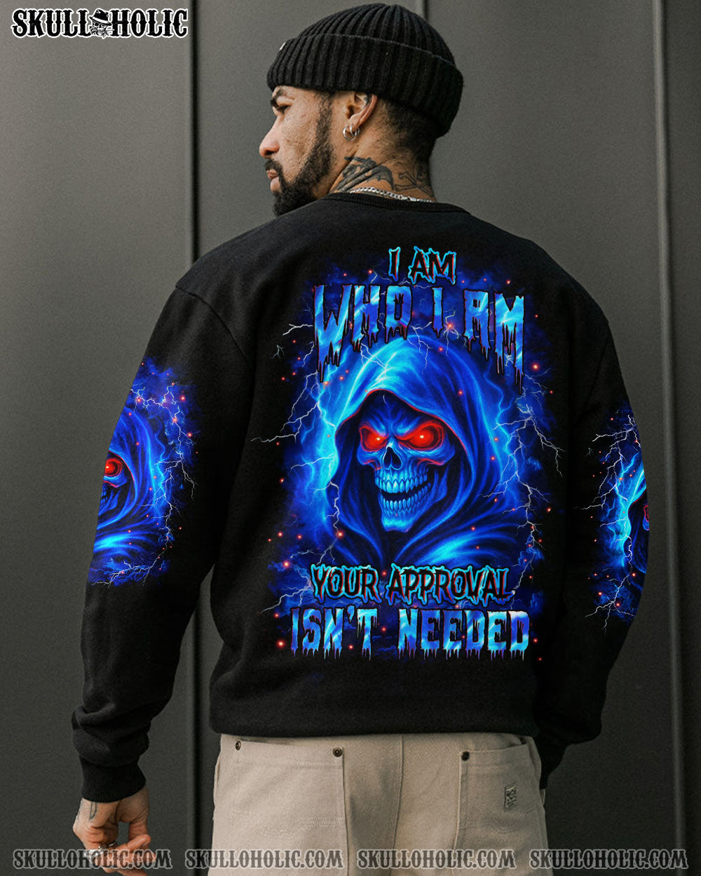 BLISSCORNERS I AM WHO I AM SKULL REAPER ALL OVER PRINT