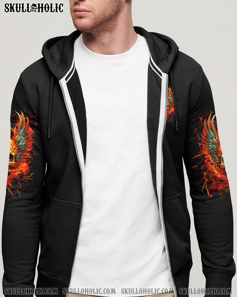 BLISSCORNERS YOU COULDN'T HANDLE ME SKULL WINGS ALL OVER PRINT