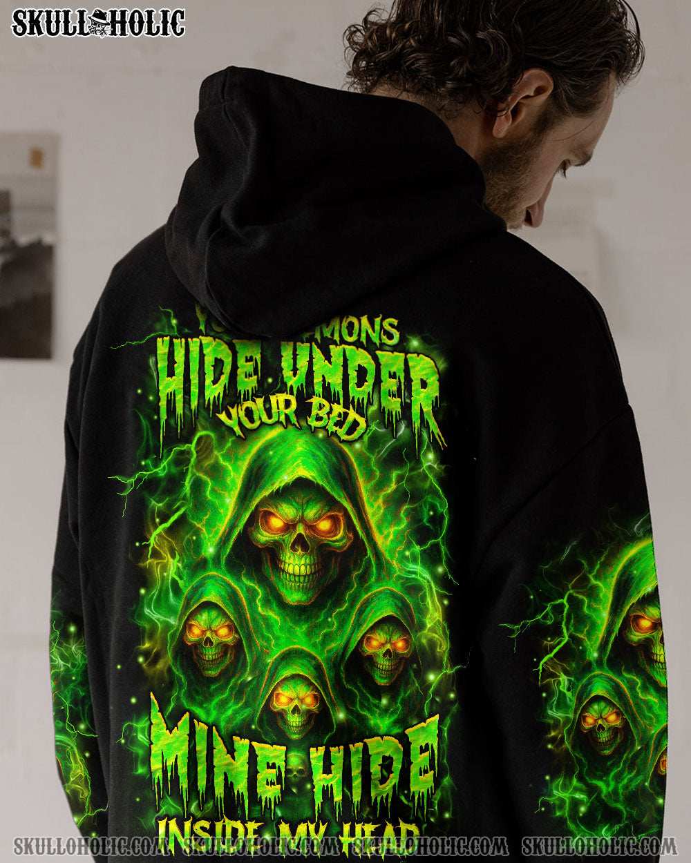 BLISSCORNERS YOUR DEMONS HIDE UNDER YOUR BED ALL OVER PRINT