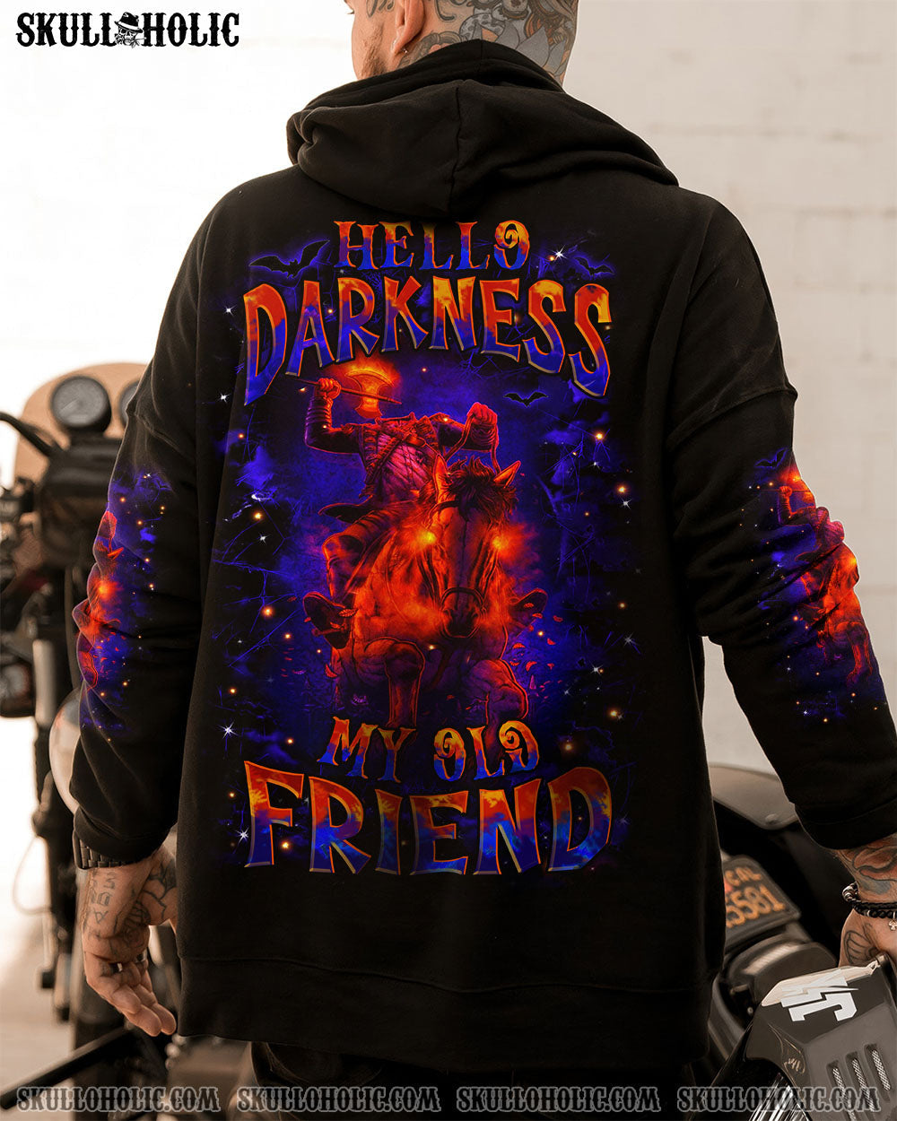 BLISSCORNERS HELLO DARKNESS MY OLD FRIEND HALLOWEEN ALL OVER PRINT