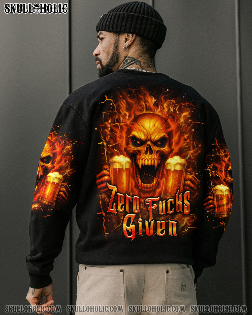 BLISSCORNERS ZERO F GIVEN SKULL BEER ALL OVER PRINT