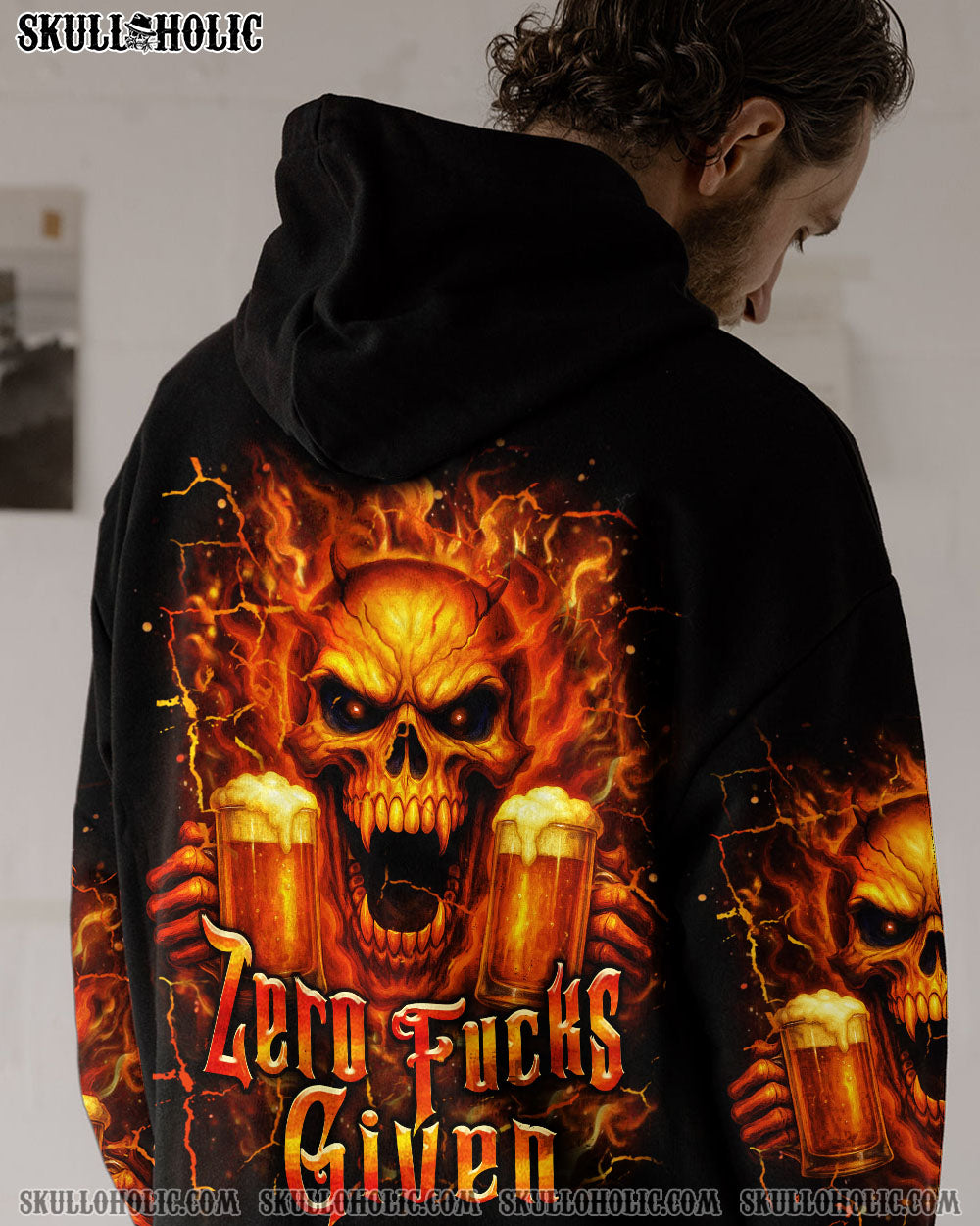 BLISSCORNERS ZERO F GIVEN SKULL BEER ALL OVER PRINT