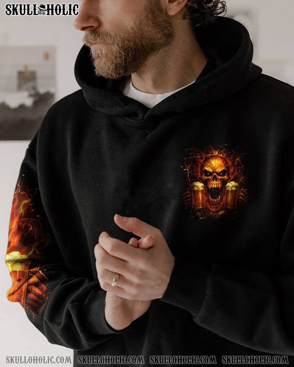 BLISSCORNERS ZERO F GIVEN SKULL BEER ALL OVER PRINT