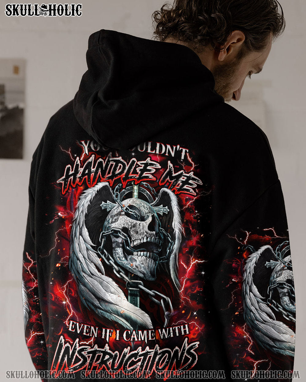 BLISSCORNERS YOU COULDN'T HANDLE ME SKULL ALL OVER PRINT