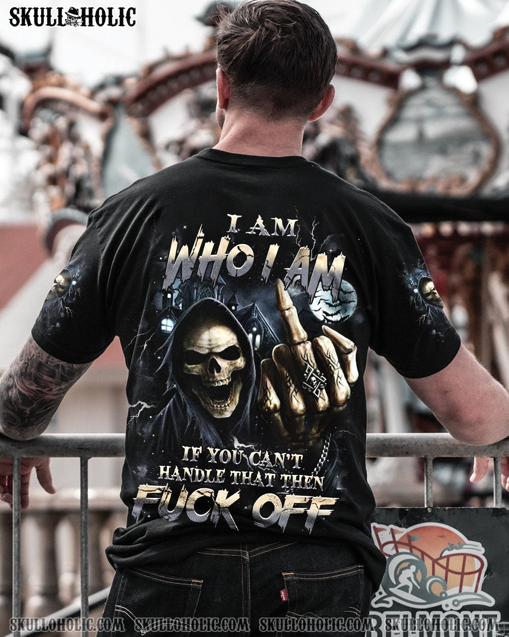 BLISSCORNERS I AM WHO I AM SKULL REAPER ALL OVER PRINT