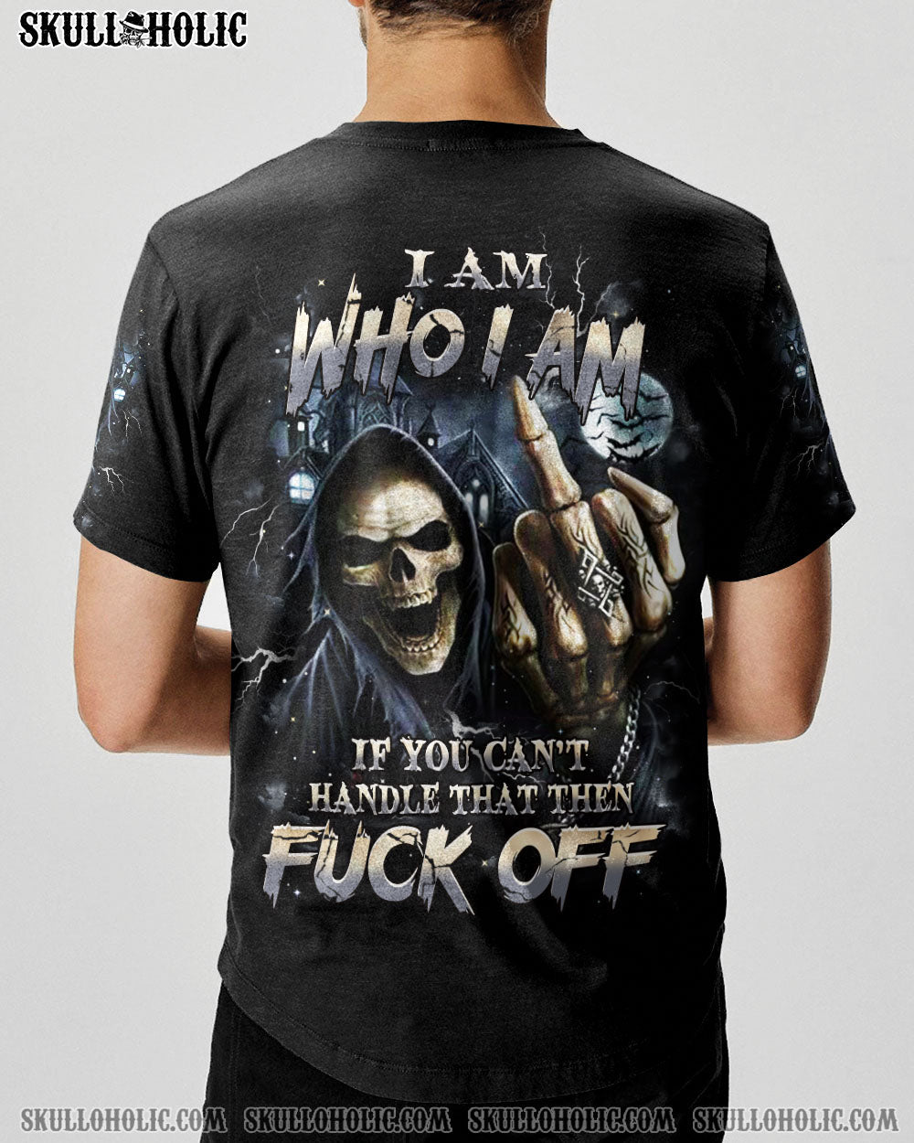 BLISSCORNERS I AM WHO I AM SKULL REAPER ALL OVER PRINT