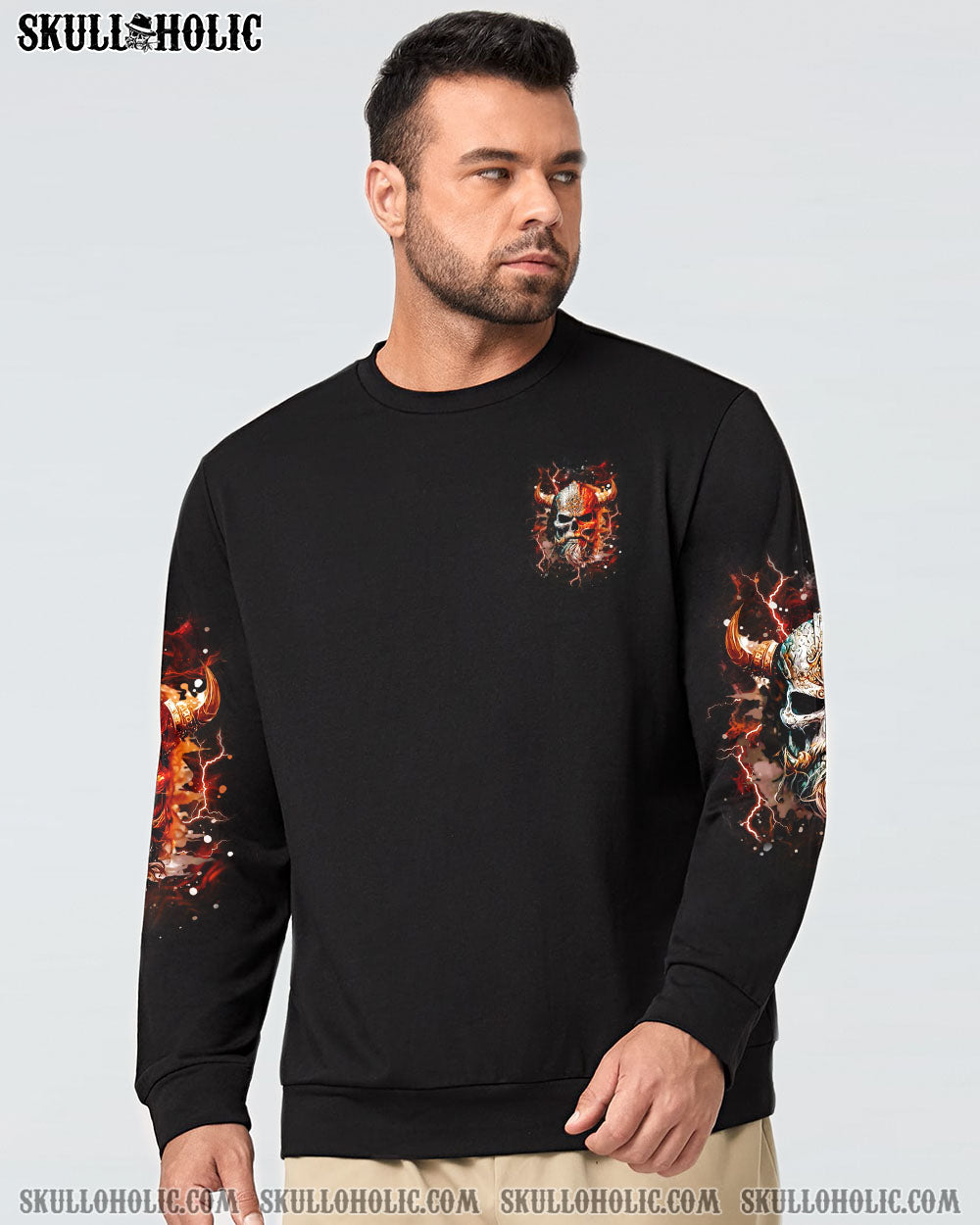 BLISSCORNERS I'M NOT HERE TO FIT INTO YOUR WORLD VIKING SKULL ALL OVER PRINT