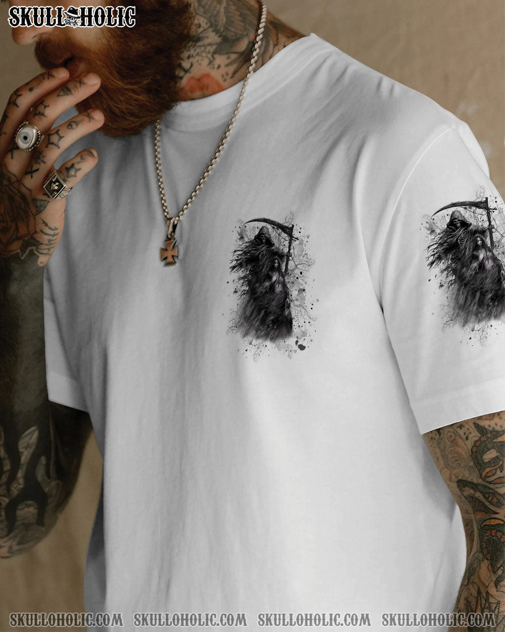 BLISSCORNERS I'M NOT THE HERO YOU WANTED REAPER ALL OVER PRINT