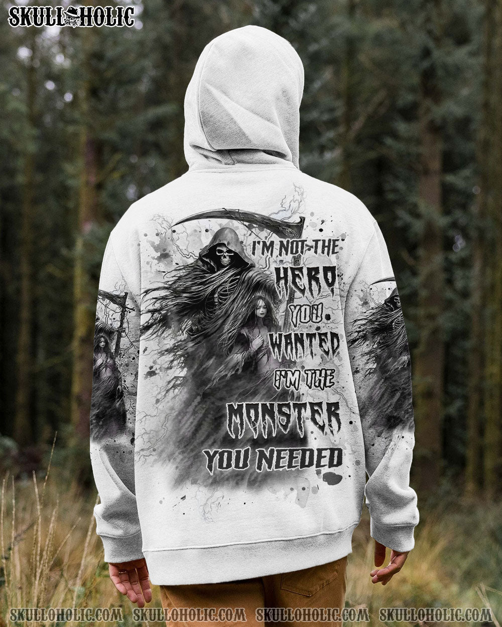 BLISSCORNERS I'M NOT THE HERO YOU WANTED REAPER ALL OVER PRINT