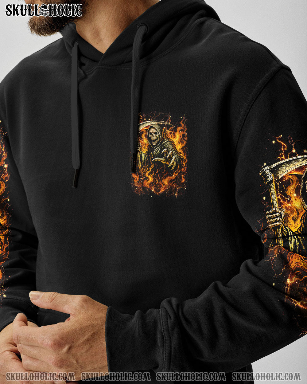 BLISSCORNERS OF COURSE I'M GOING TO HELL SKULL REAPER ALL OVER PRINT
