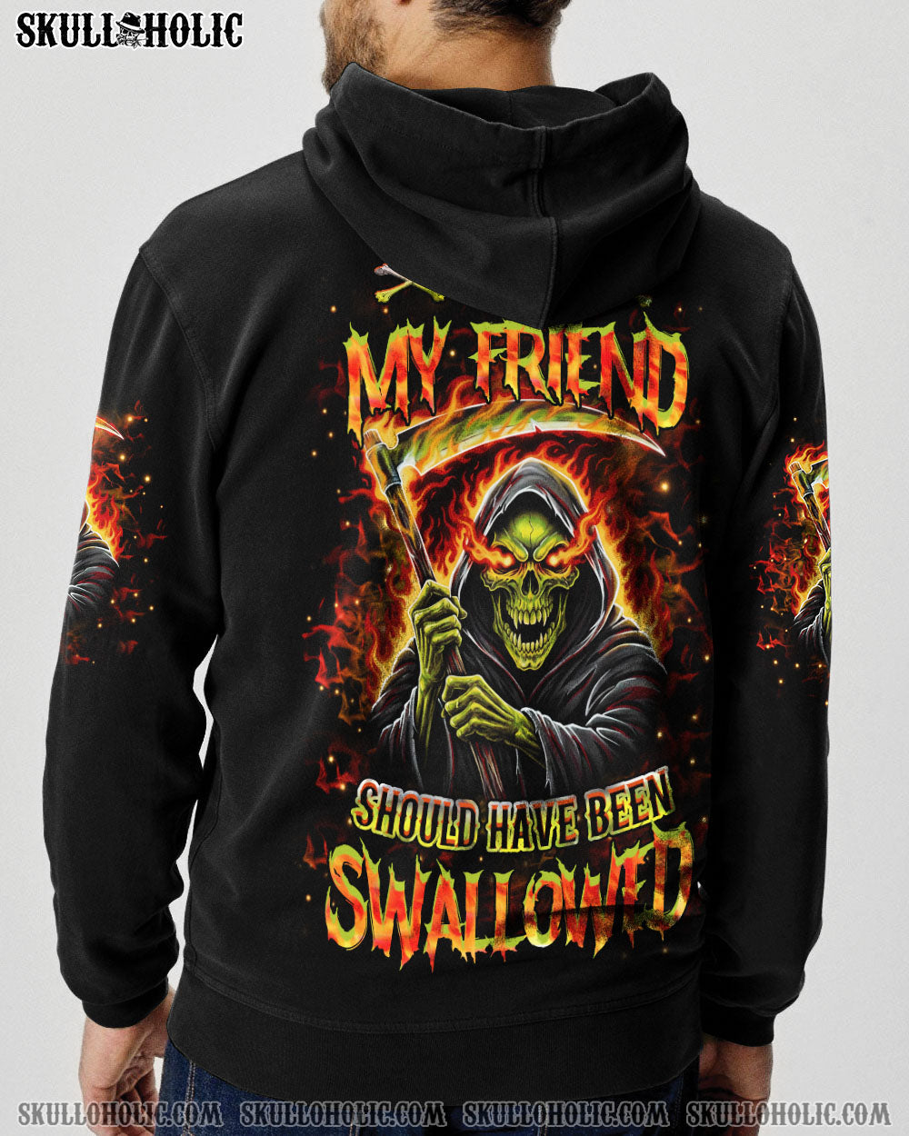 BLISSCORNERS YOU MY FRIEND SHOULD HAVE BEEN SWALLOWED REAPER ALL OVER PRINT
