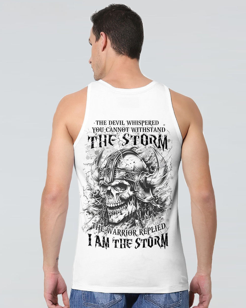 BLISSCORNERS I AM THE STORM SKULL WARRIOR ALL OVER PRINT
