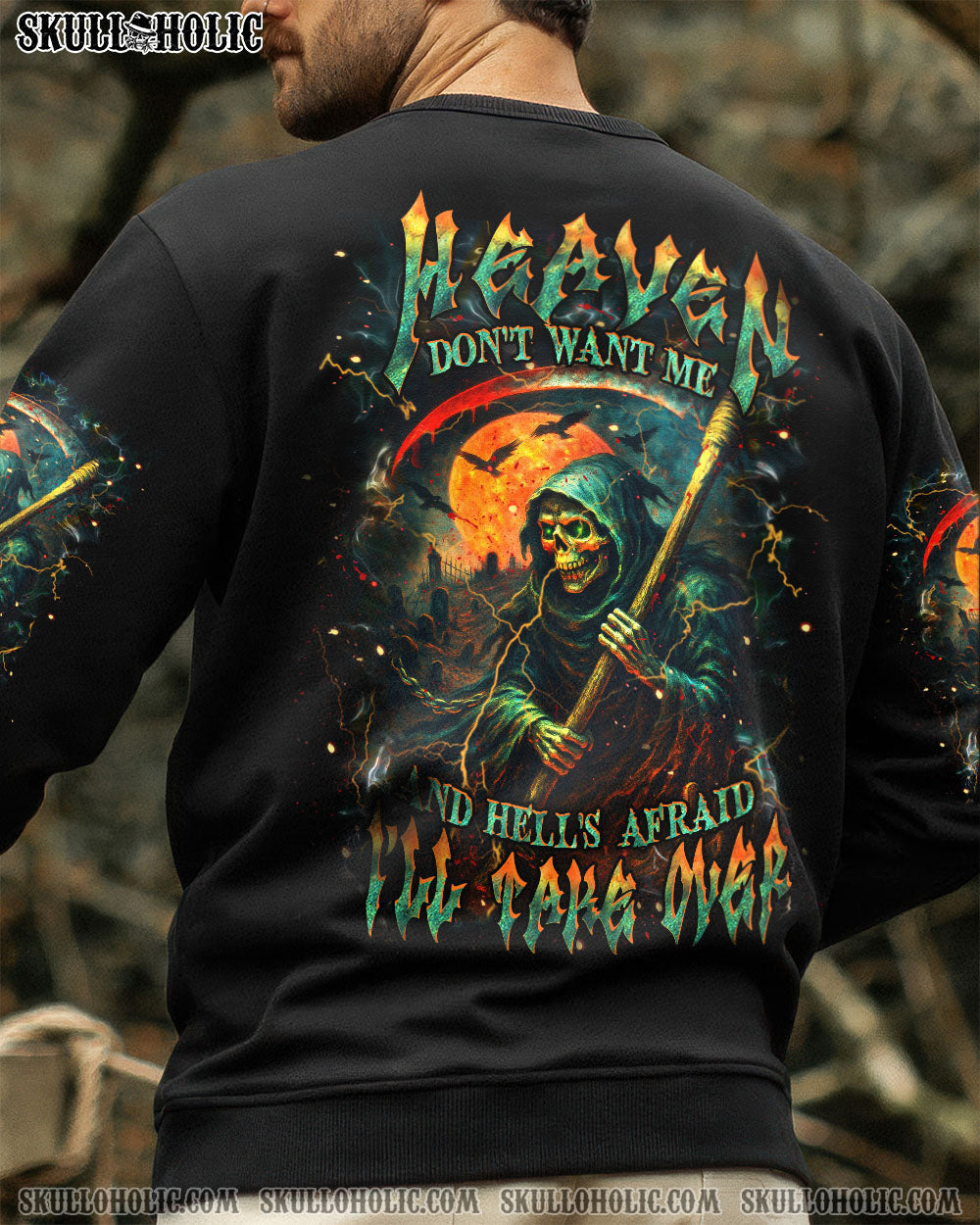 BLISSCORNERS HEAVEN DON'T WANT ME ALL OVER PRINT