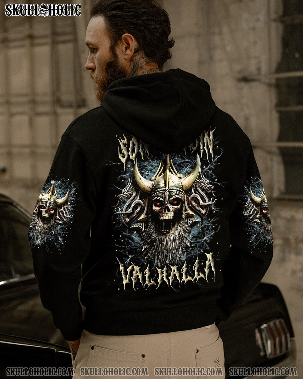 BLISSCORNERS SON OF ODIN VALHALLA VIKING SKULL ALL OVER PRINT