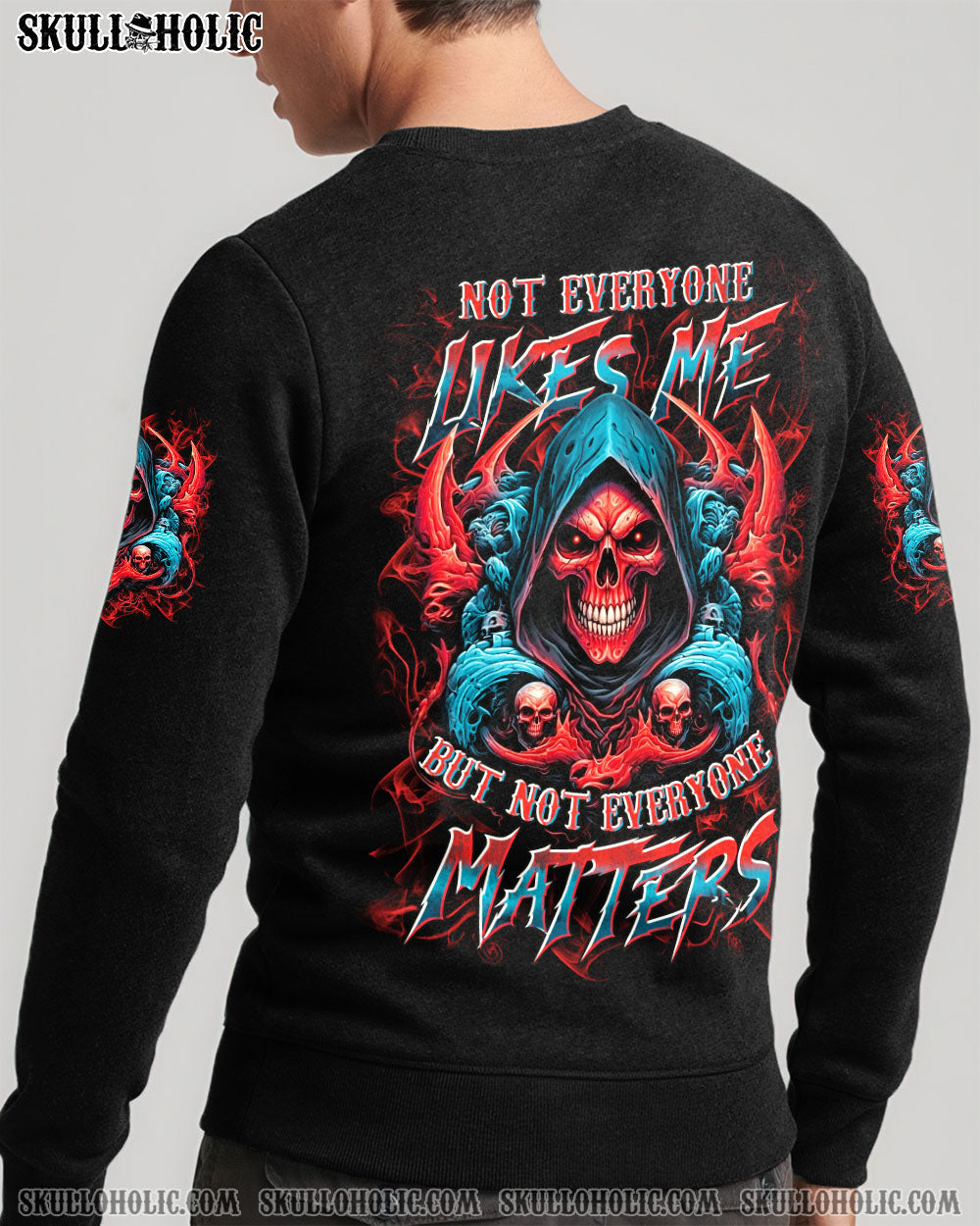 BLISSCORNERS NOT EVERYONE LIKES ME SKULL REAPER ALL OVER PRINT