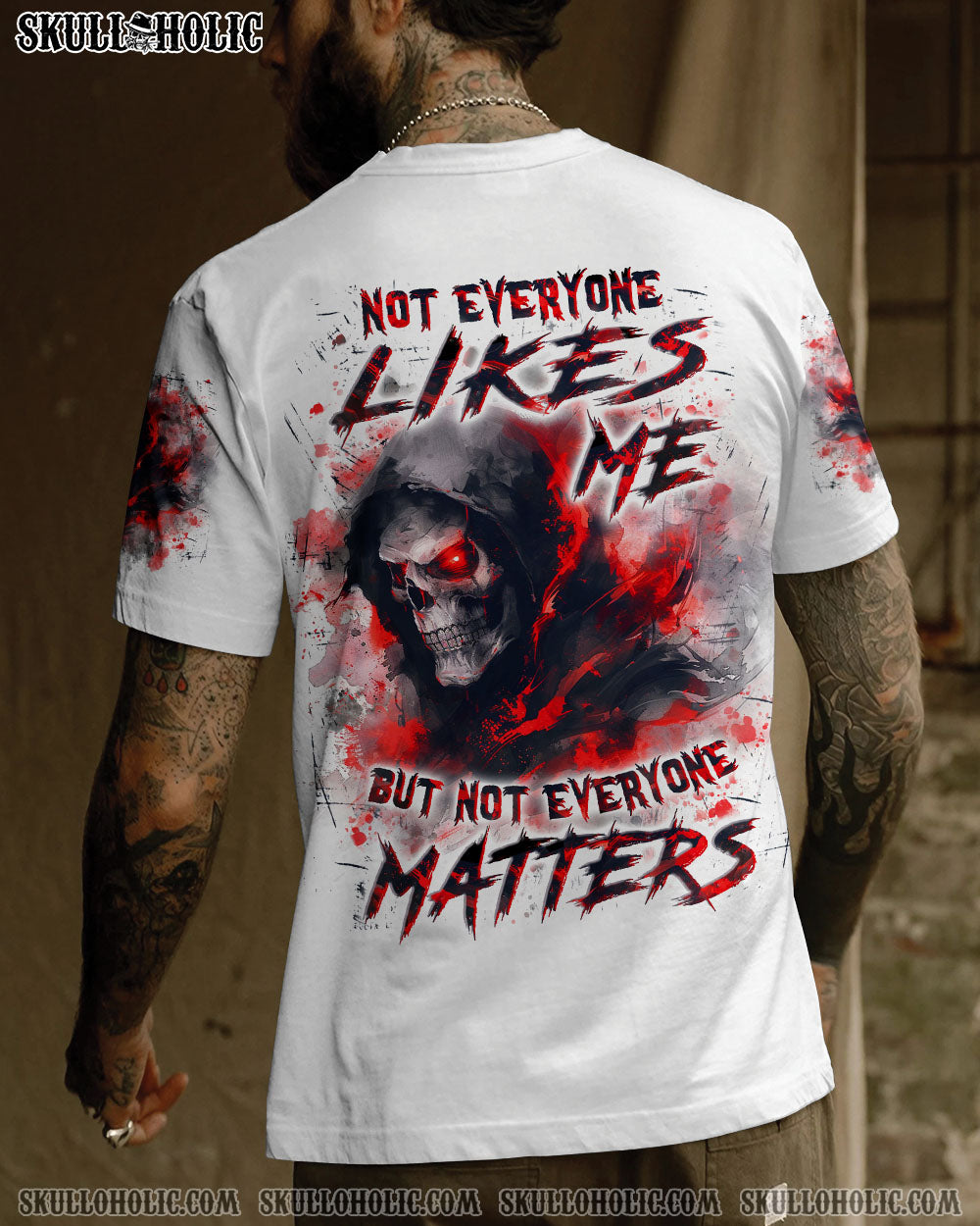 BLISSCORNERS NOT EVERYONE LIKES ME SKULL REAPER ALL OVER PRINT