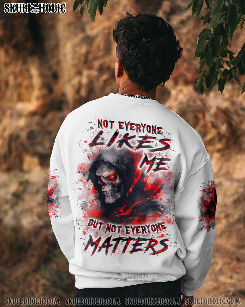 BLISSCORNERS NOT EVERYONE LIKES ME SKULL REAPER ALL OVER PRINT