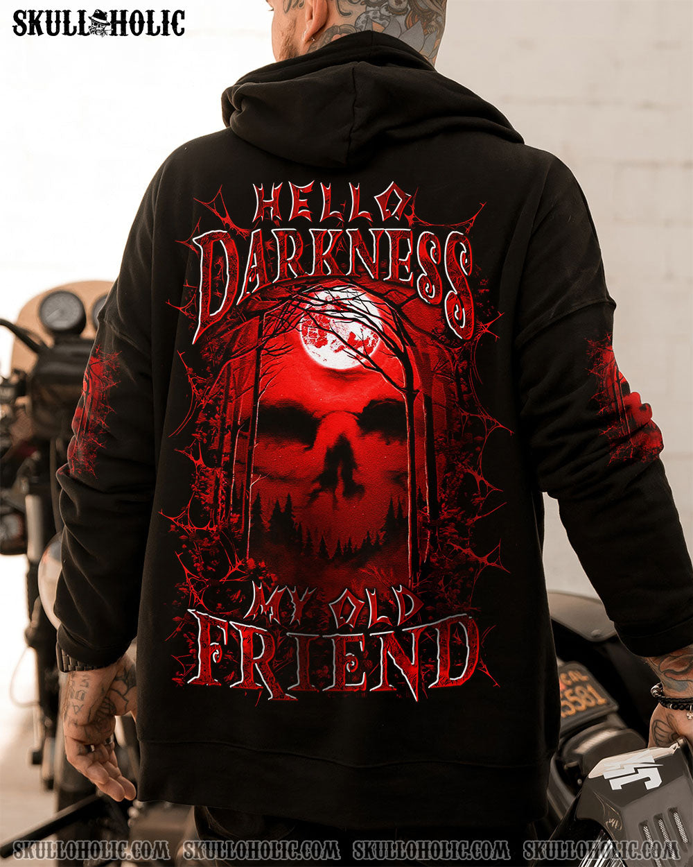 BLISSCORNERS HELLO DARKNESS MY OLD FRIEND HALLOWEEN ALL OVER PRINT