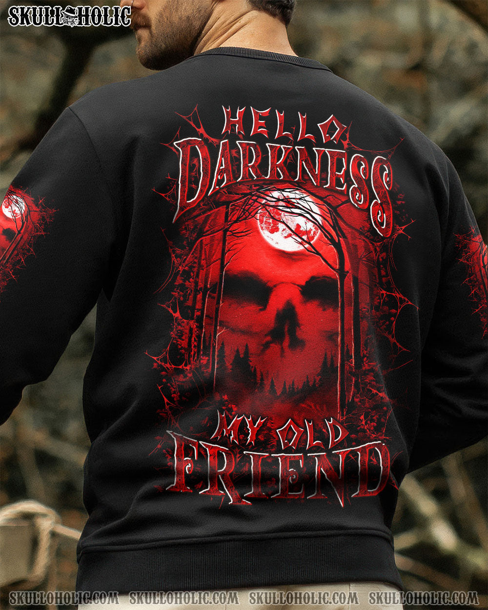 BLISSCORNERS HELLO DARKNESS MY OLD FRIEND HALLOWEEN ALL OVER PRINT