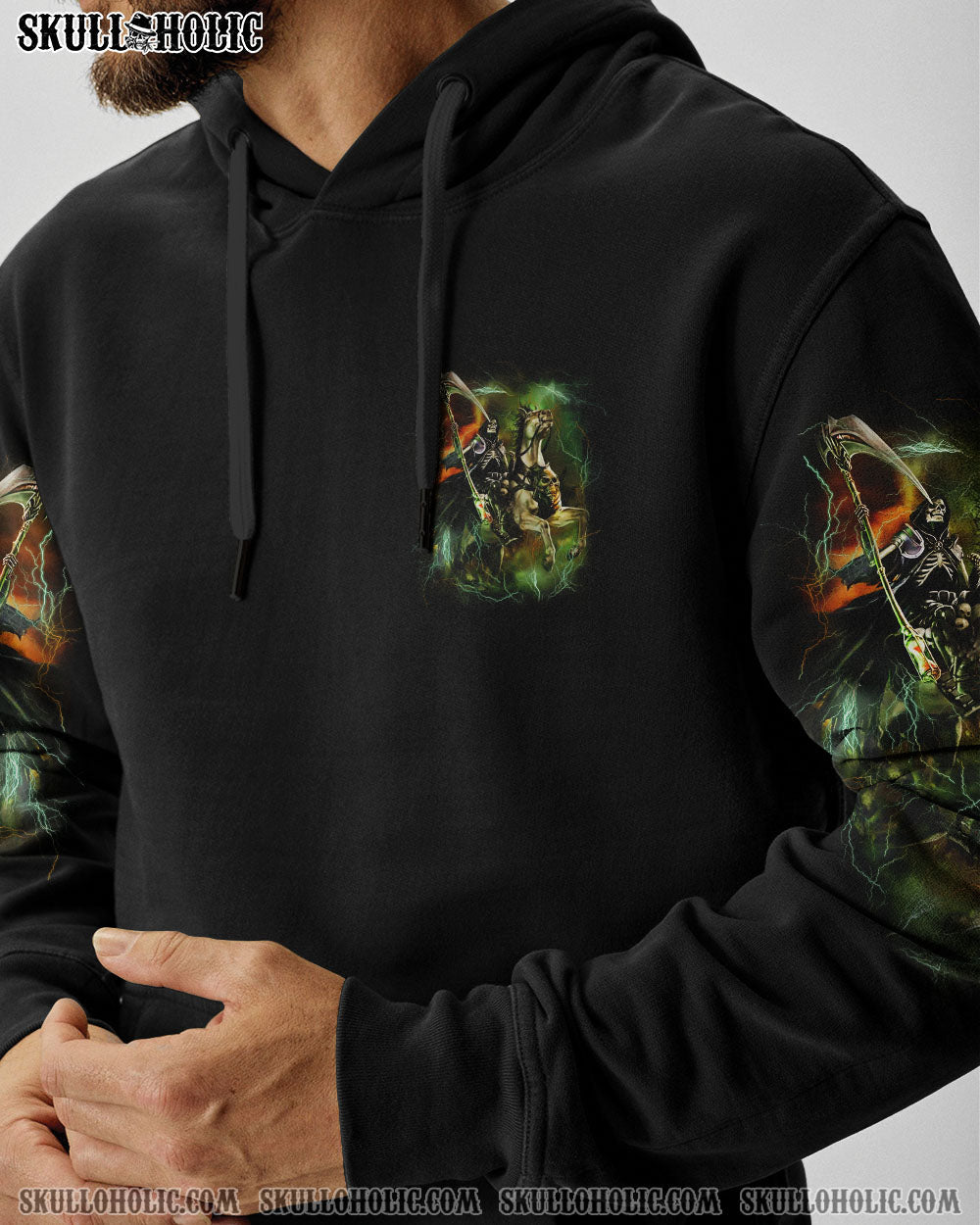 BLISSCORNERS AS I WALK THROUGH THE VALLEY SKULL REAPER ALL OVER PRINT