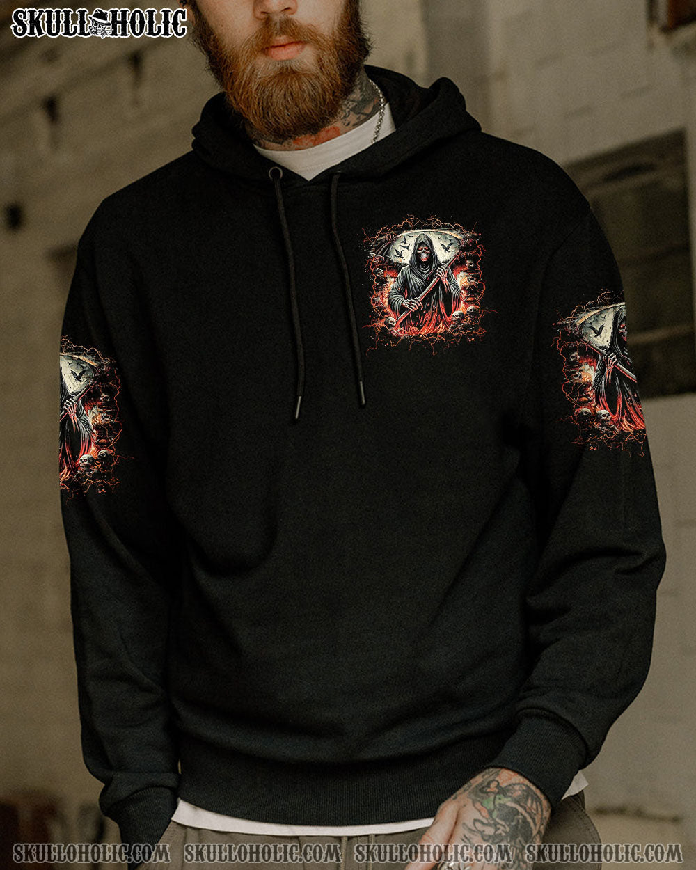 BLISSCORNERS I CAN'T GO TO HELL SKULL REAPER ALL OVER PRINT