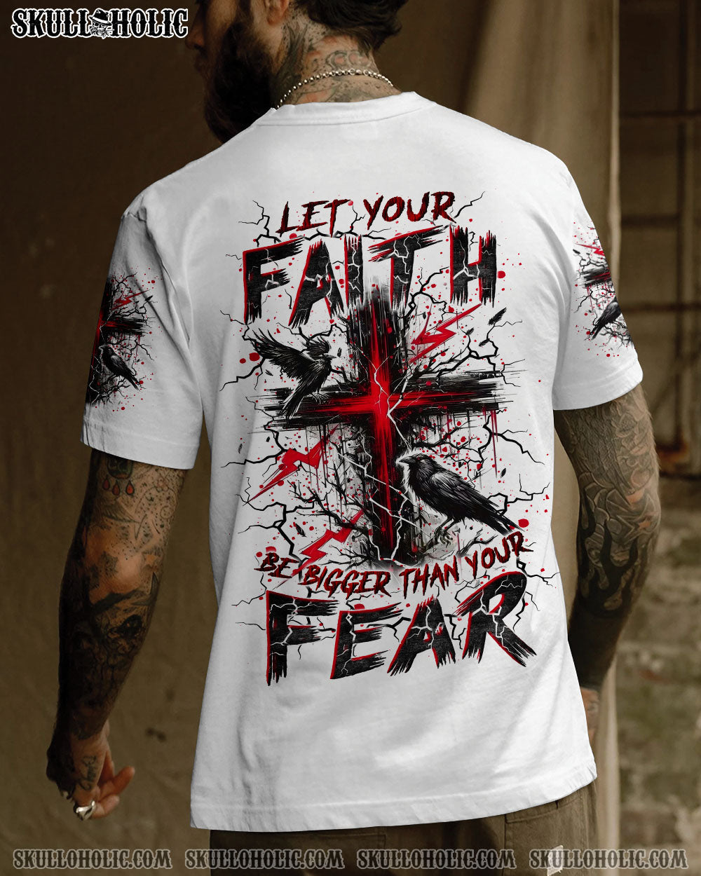 BLISSCORNERS LET YOUR FAITH BE BIGGER THAN YOUR FEAR ALL OVER PRINT