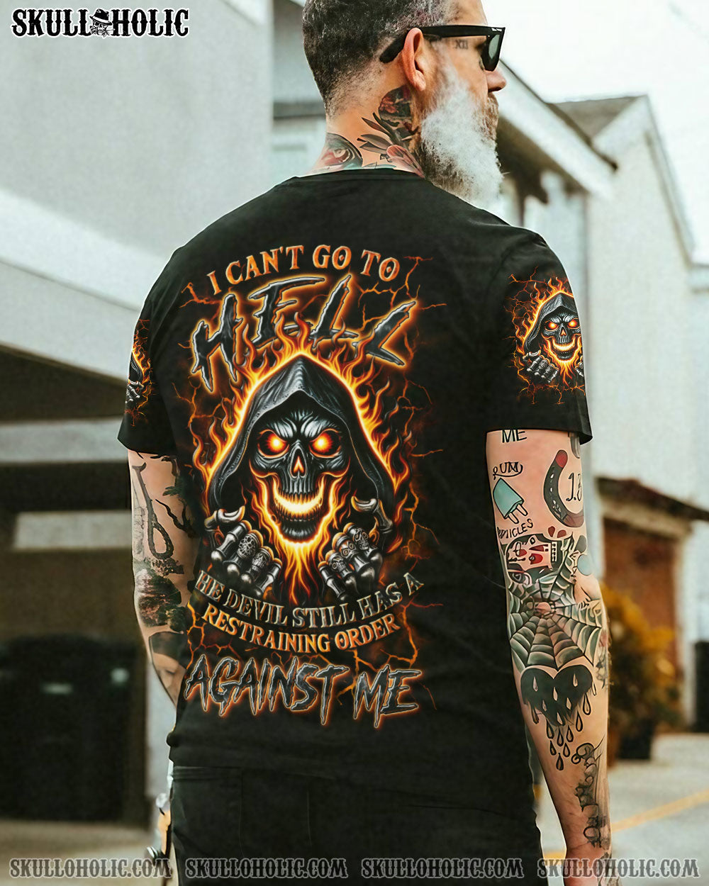 BLISSCORNERS I CAN'T GO TO HELL SKULL REAPER ALL OVER PRINT