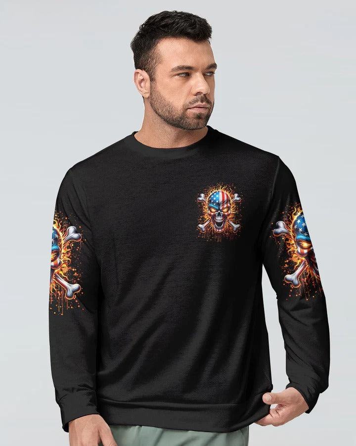 BLISSCORNERS AMERICA LIVE IT LOVE IT OR GET THE HELL OUT SKULL ALL OVER PRINT