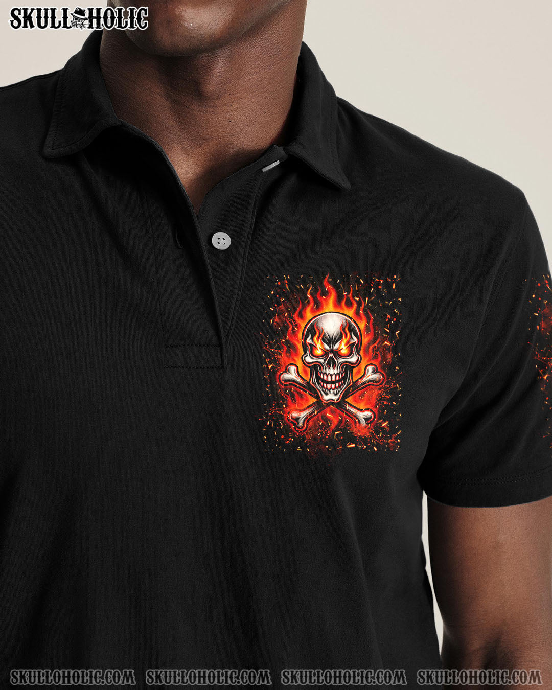 BLISSCORNERS STAY REAL STAY LOYAL FIRE SKULL ALL OVER PRINT