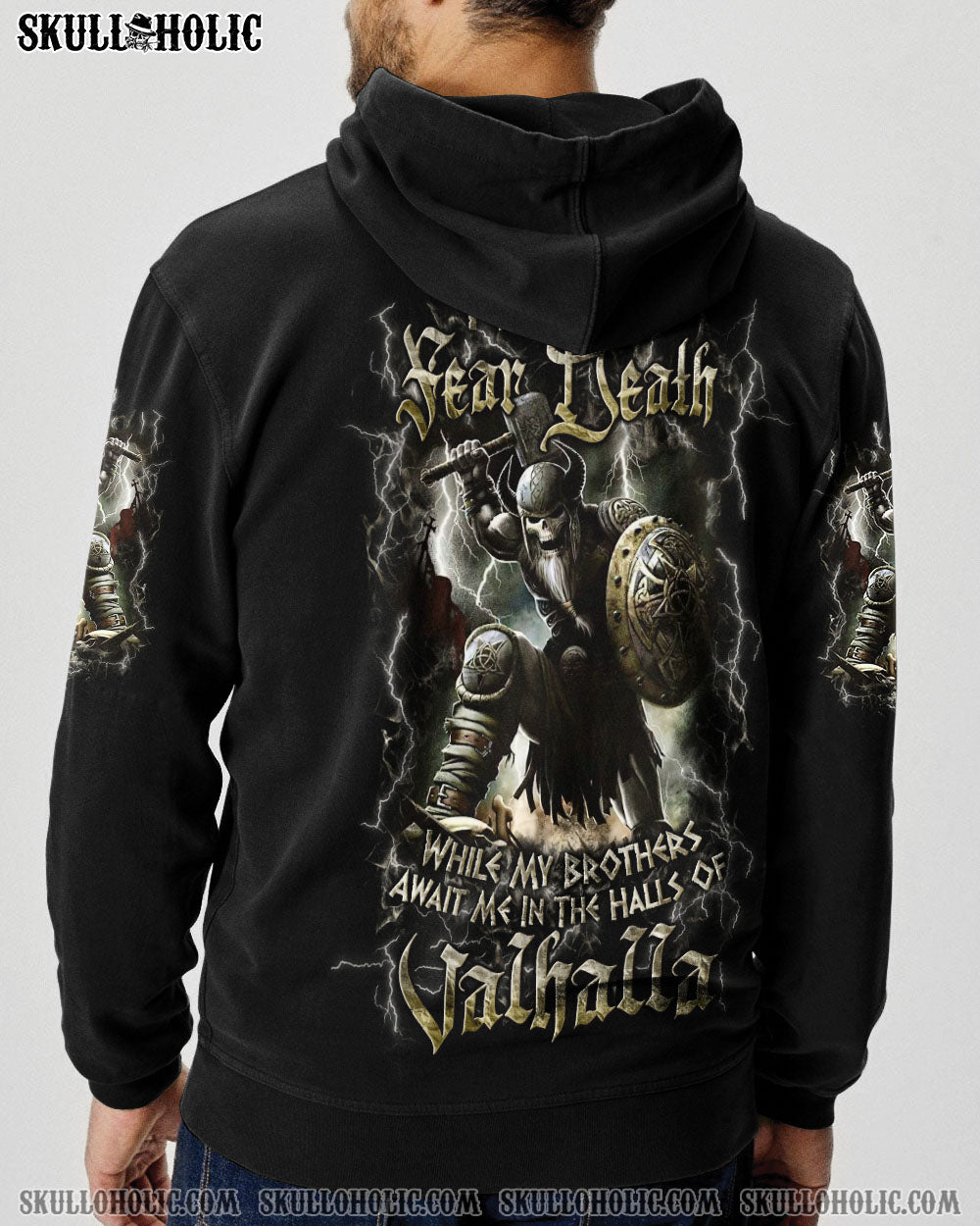 BLISSCORNERS I DO NOT FEAR DEATH VIKING SKULL ALL OVER PRINT