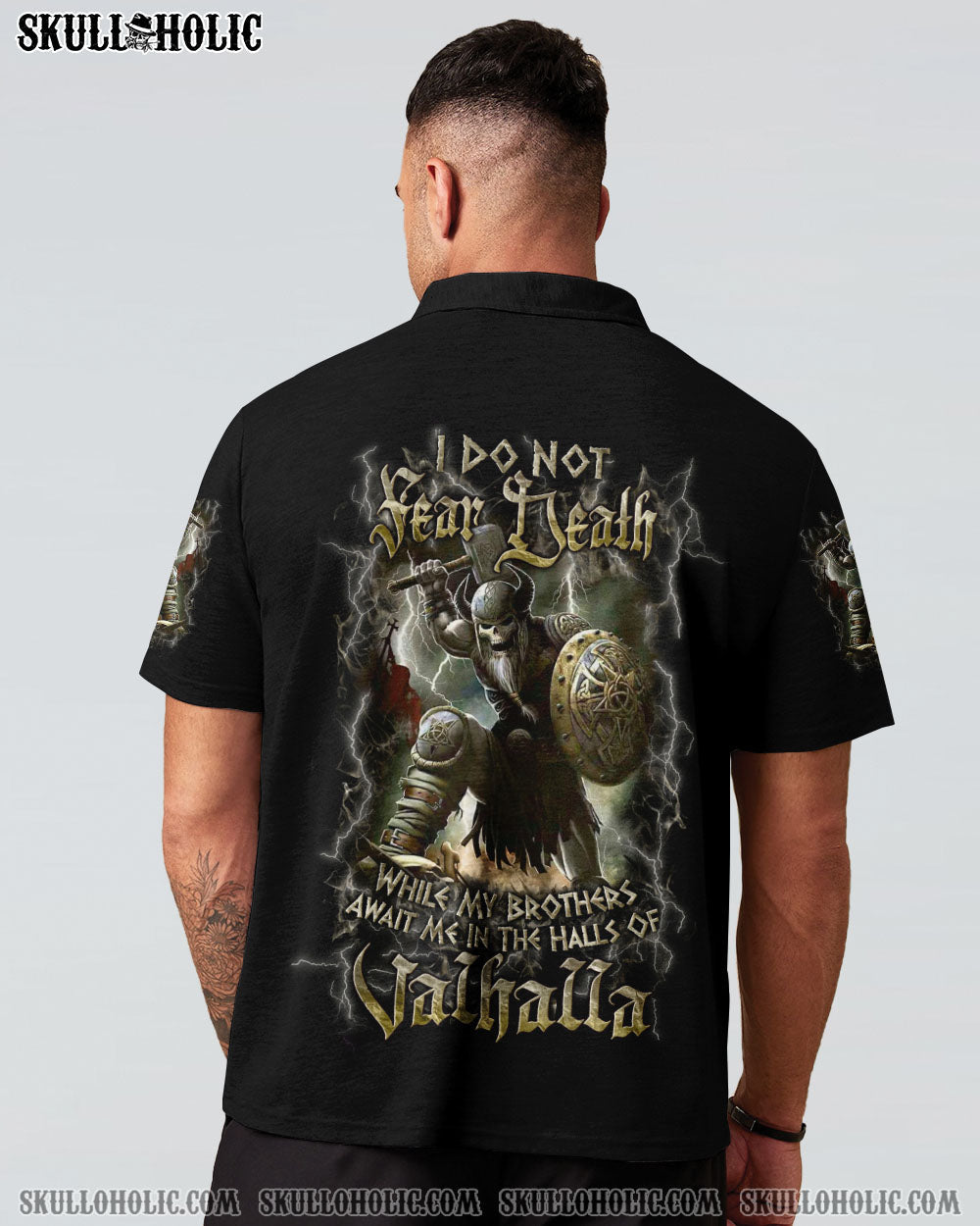 BLISSCORNERS I DO NOT FEAR DEATH VIKING SKULL ALL OVER PRINT