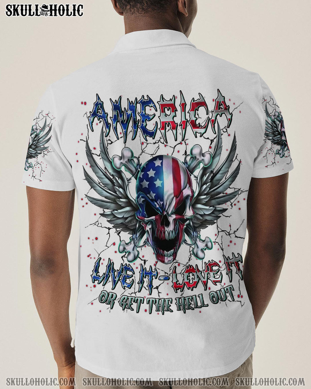 BLISSCORNERS AMERICA LIVE IT LOVE IT OR GET THE HELL OUT ALL OVER PRINT