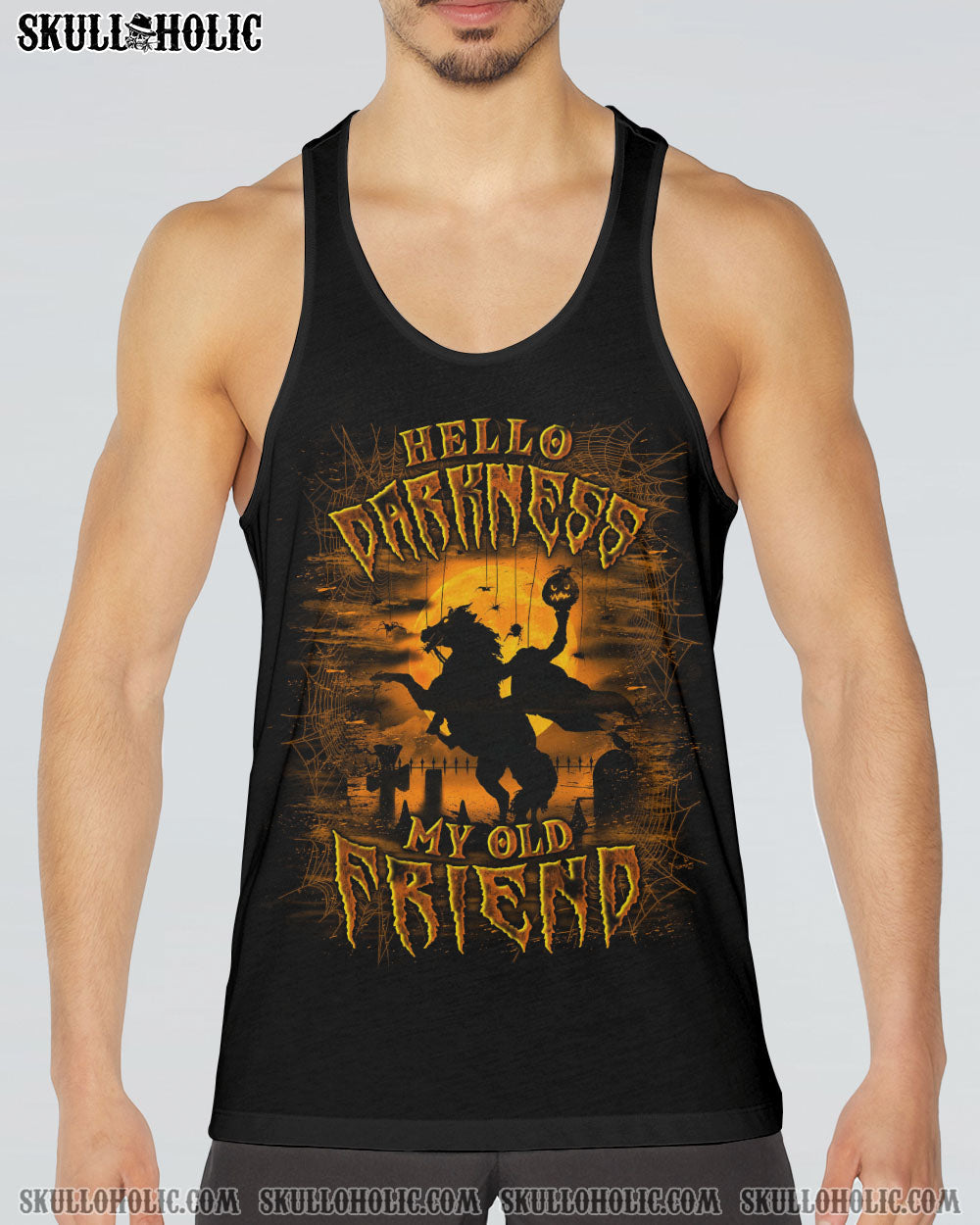 BLISSCORNERS HELLO DARKNESS MY OLD FRIEND HALLOWEEN ALL OVER PRINT