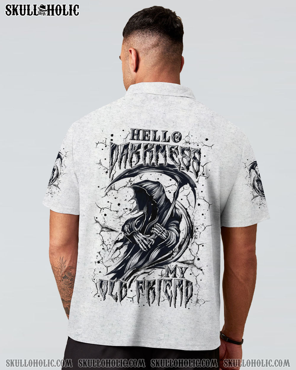 BLISSCORNERS HELLO DARKNESS MY OLD FRIEND REAPER ALL OVER PRINT