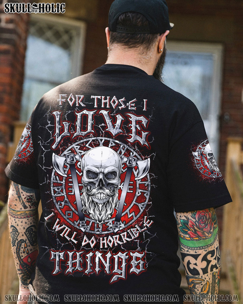 BLISSCORNERS FOR THOSE I LOVE VIKING SKULL ALL OVER PRINT