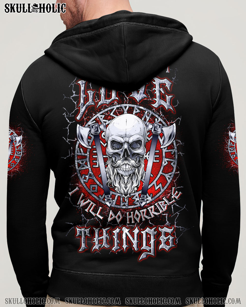 BLISSCORNERS FOR THOSE I LOVE VIKING SKULL ALL OVER PRINT