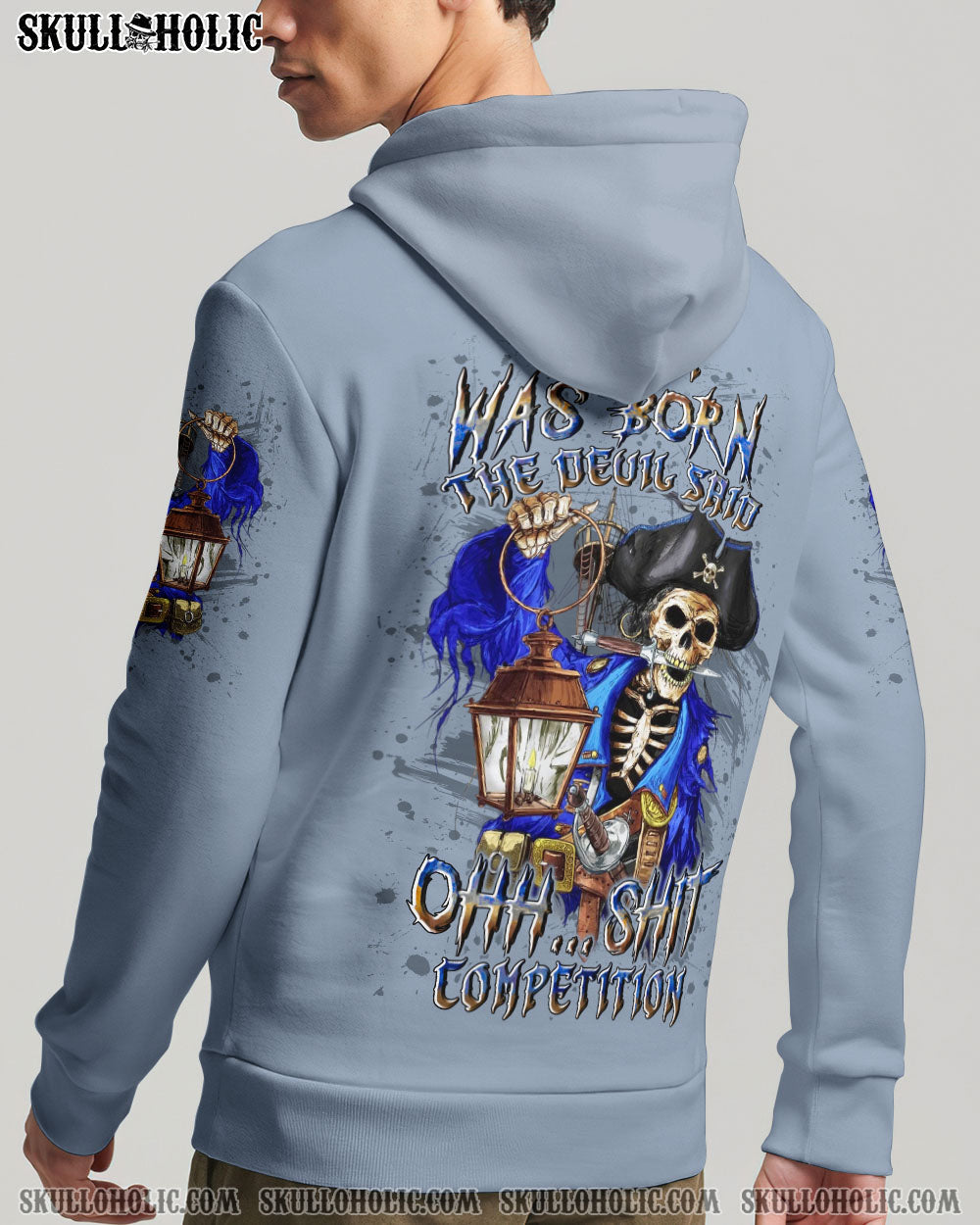 BLISSCORNERS WHEN I WAS BORN PIRATE SKULL ALL OVER PRINT