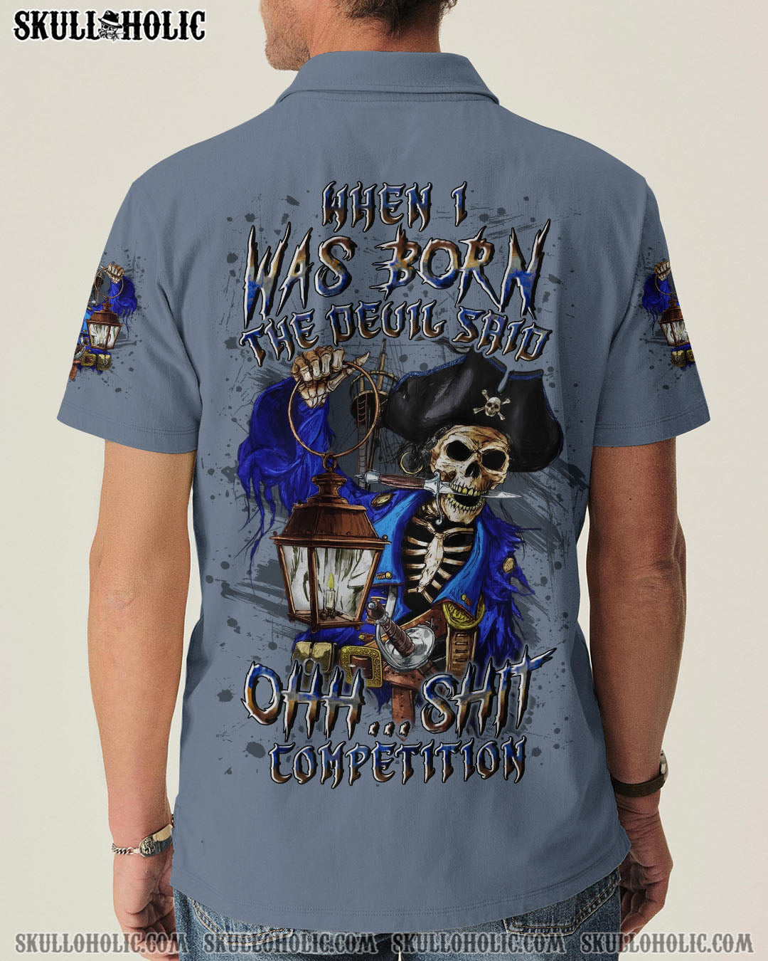 BLISSCORNERS WHEN I WAS BORN PIRATE SKULL ALL OVER PRINT