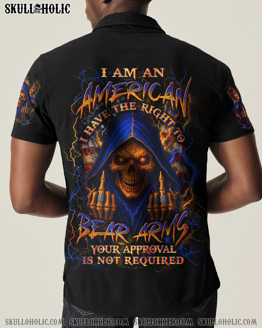 BLISSCORNERS I AM AN AMERICAN SKULL ALL OVER PRINT