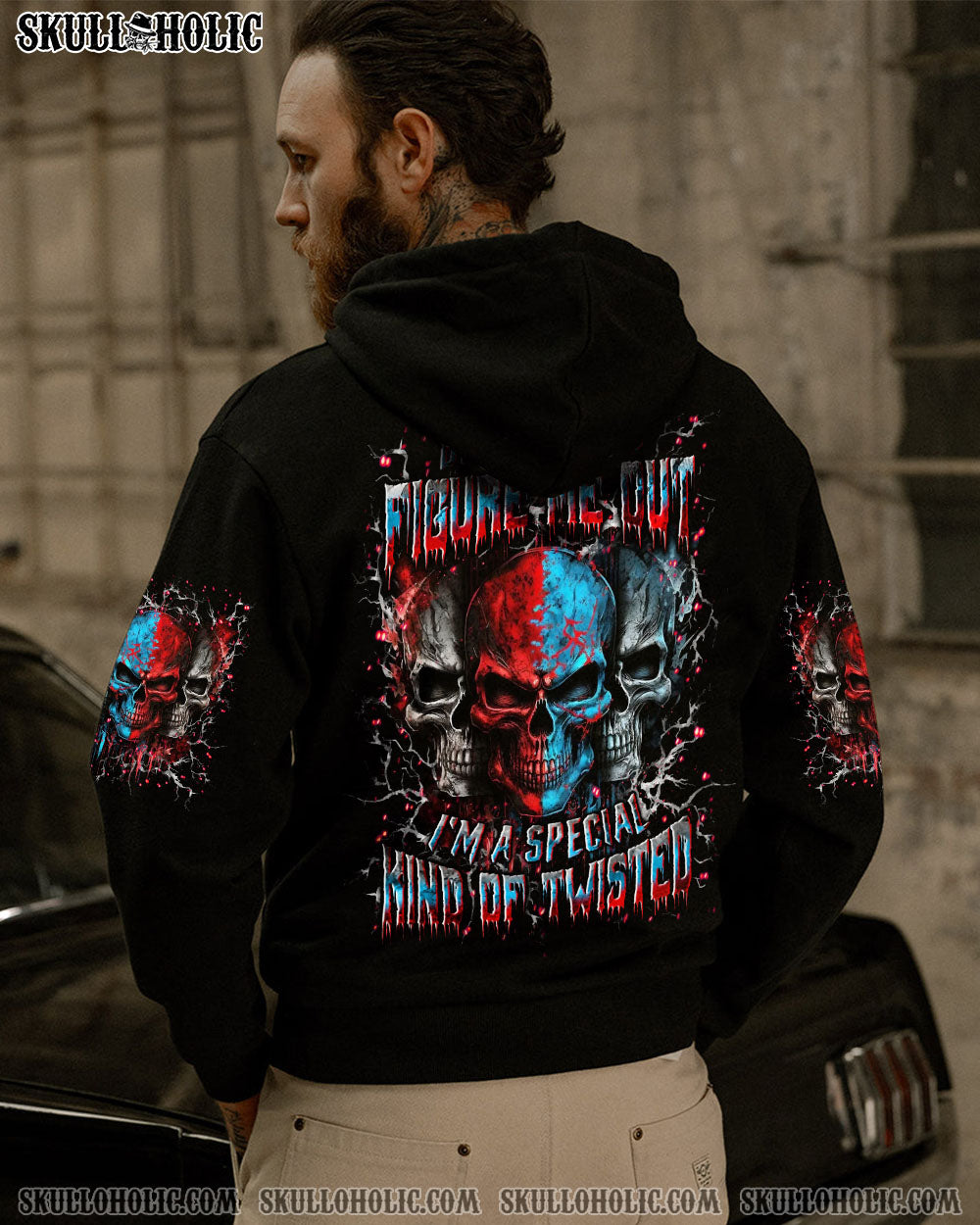 BLISSCORNERS DON'T TRY TO FIGURE ME OUT SKULL ALL OVER PRINT
