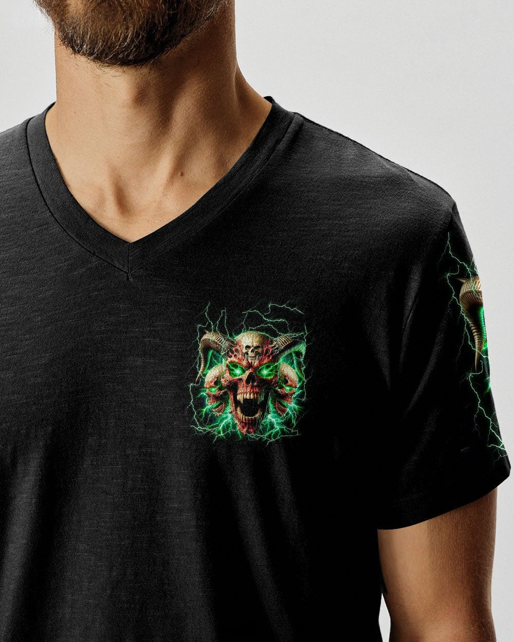 BLISSCORNERS I'M NEVER ALONE SKULL DEMON ALL OVER PRINT