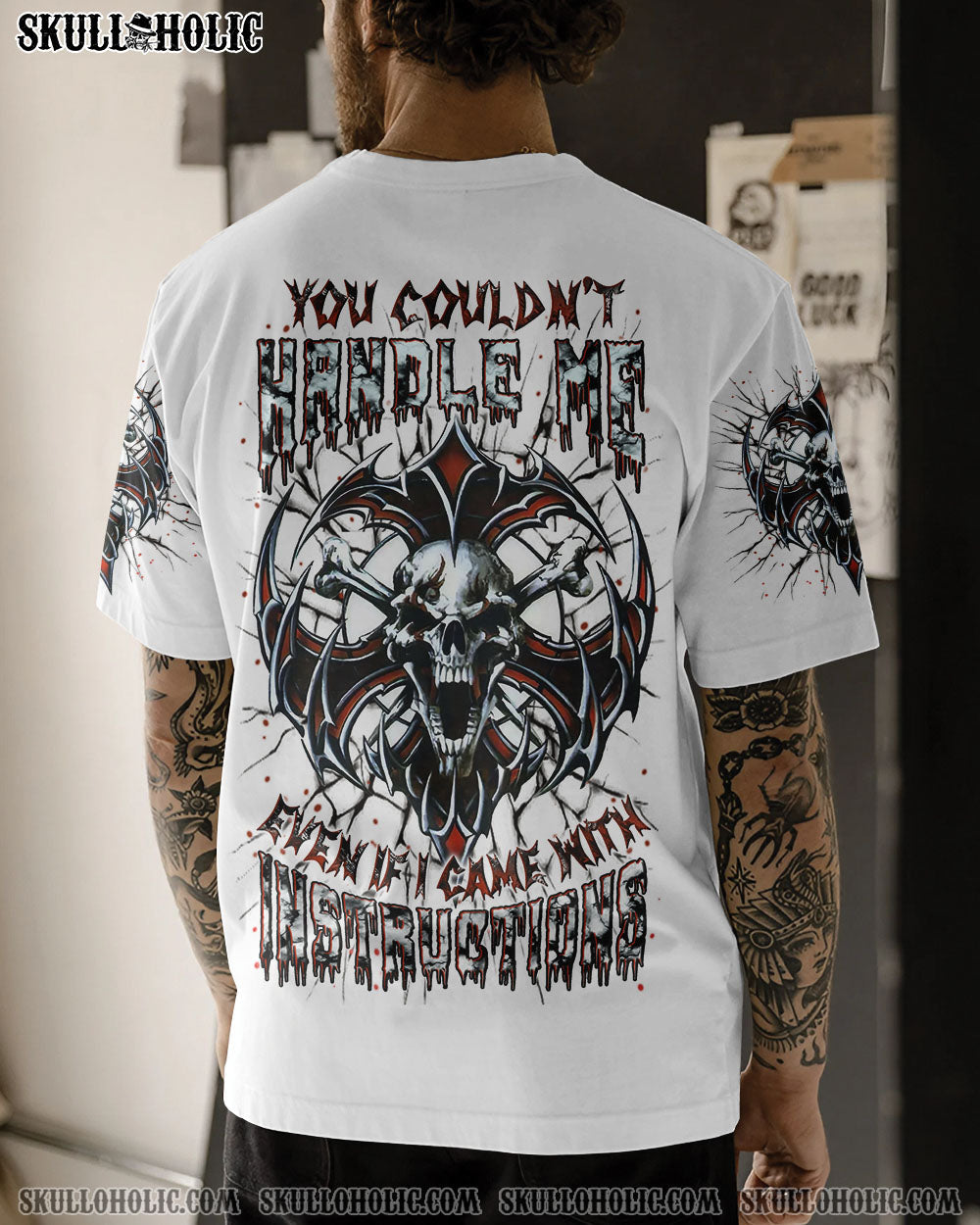 BLISSCORNERS YOU COULDN'T HANDLE ME SKULL ALL OVER PRINT