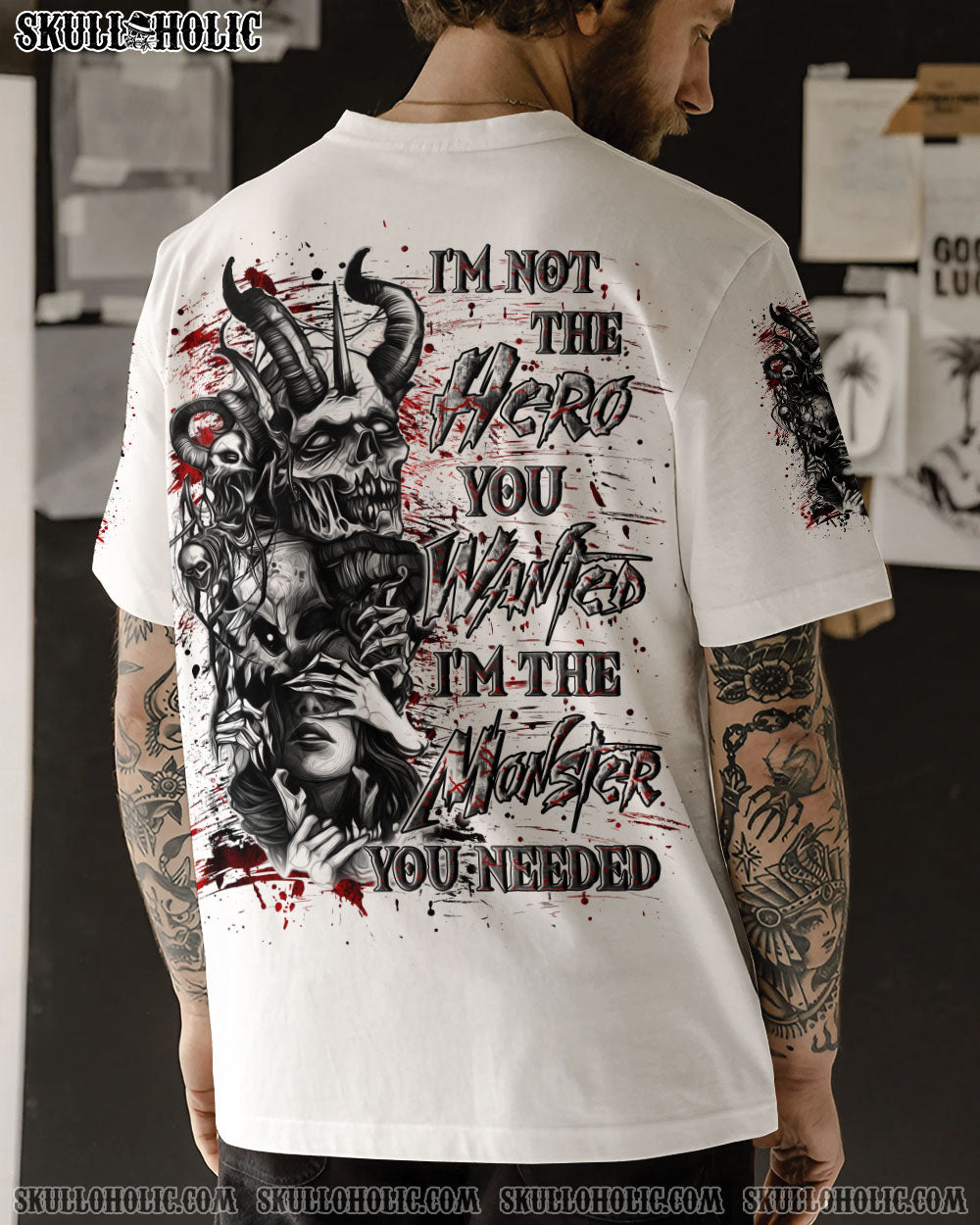 BLISSCORNERS I'M NOT THE HERO YOU WANTED ALL OVER PRINT