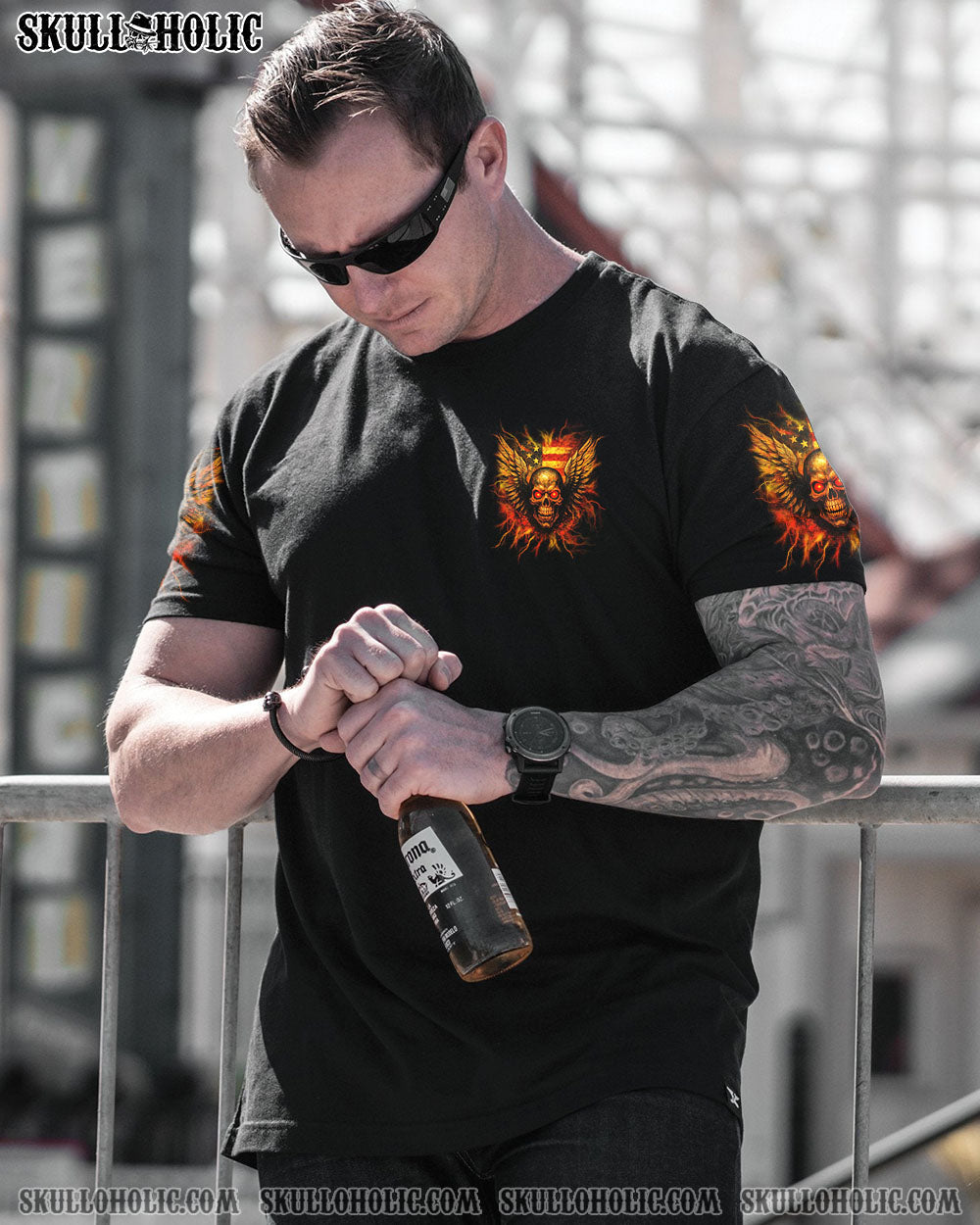 BLISSCORNERS AMERICA LIVE IT LOVE IT OR GET THE HELL OUT ALL OVER PRINT