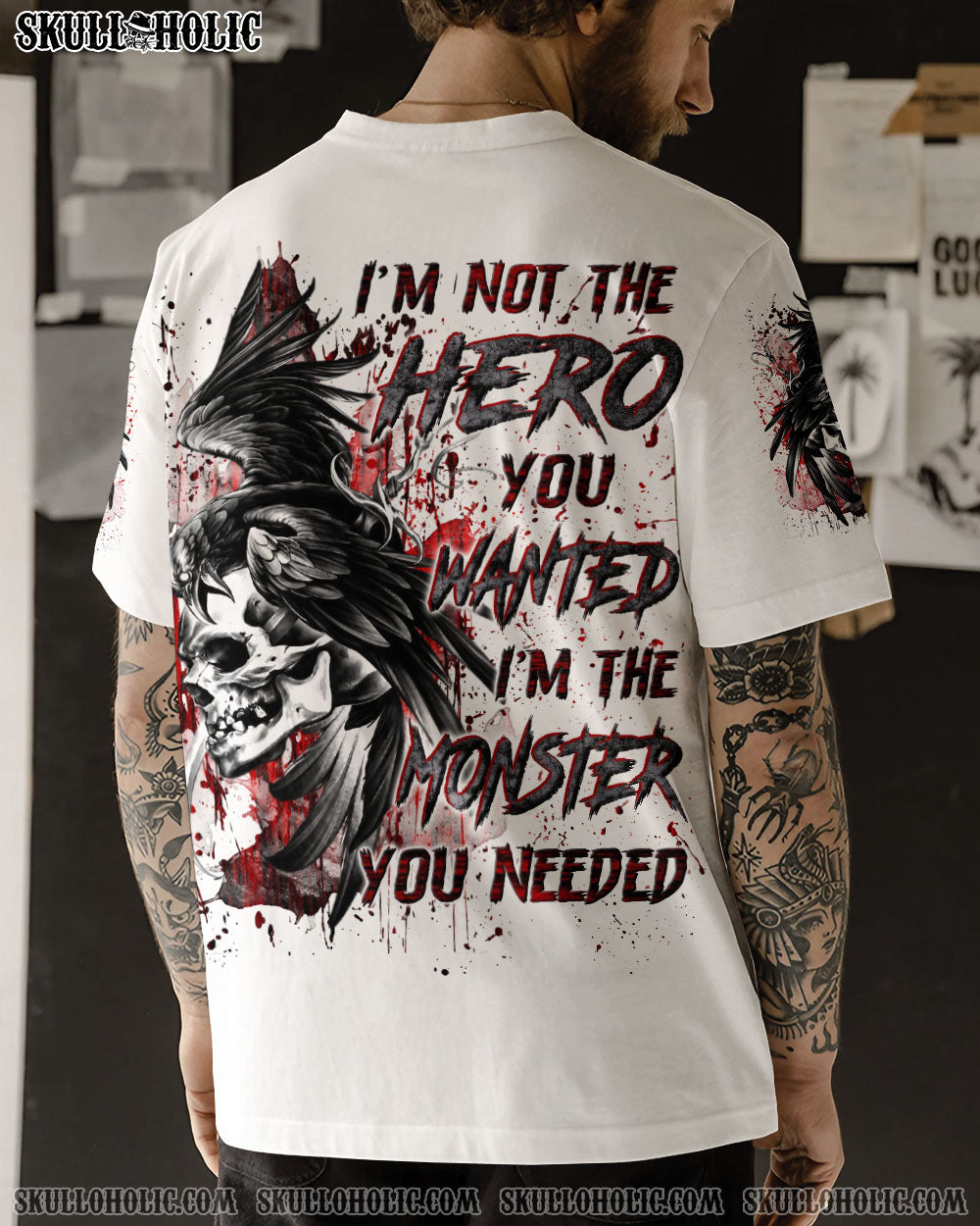 BLISSCORNERS I'M NOT THE HERO YOU WANTED ALL OVER PRINT