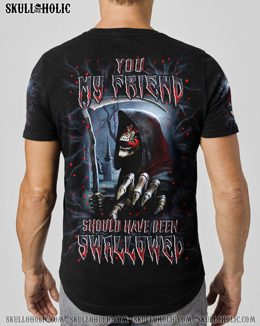 BLISSCORNERS YOU MY FRIEND SHOULD HAVE BEEN SWALLOWED ALL OVER PRINT