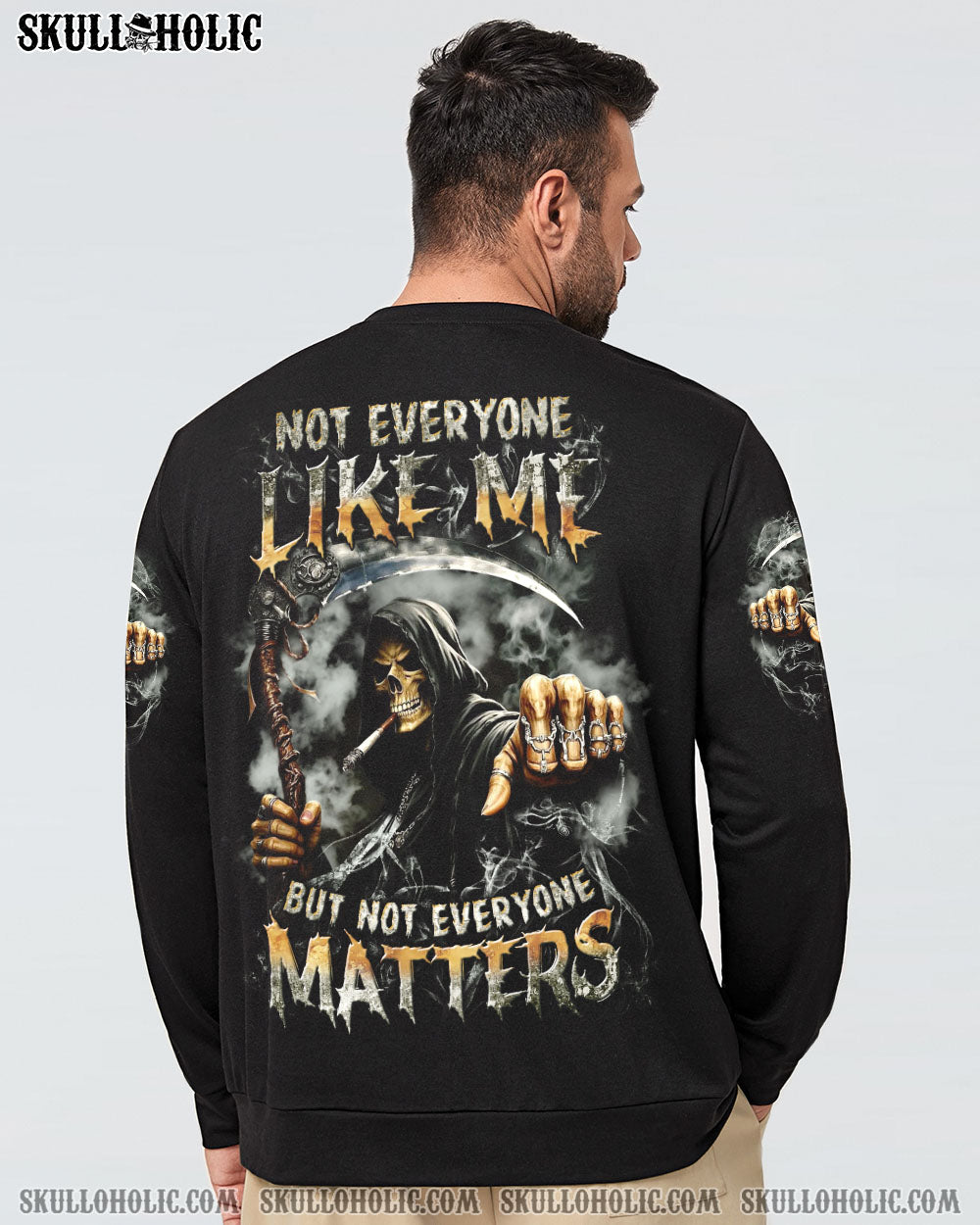 BLISSCORNERS NOT EVERYONE LIKES ME SKULL REAPER ALL OVER PRINT