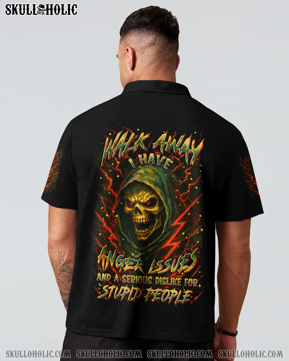 BLISSCORNERS WALK AWAY I HAVE ANGER ISSUES SKULL ALL OVER PRINT